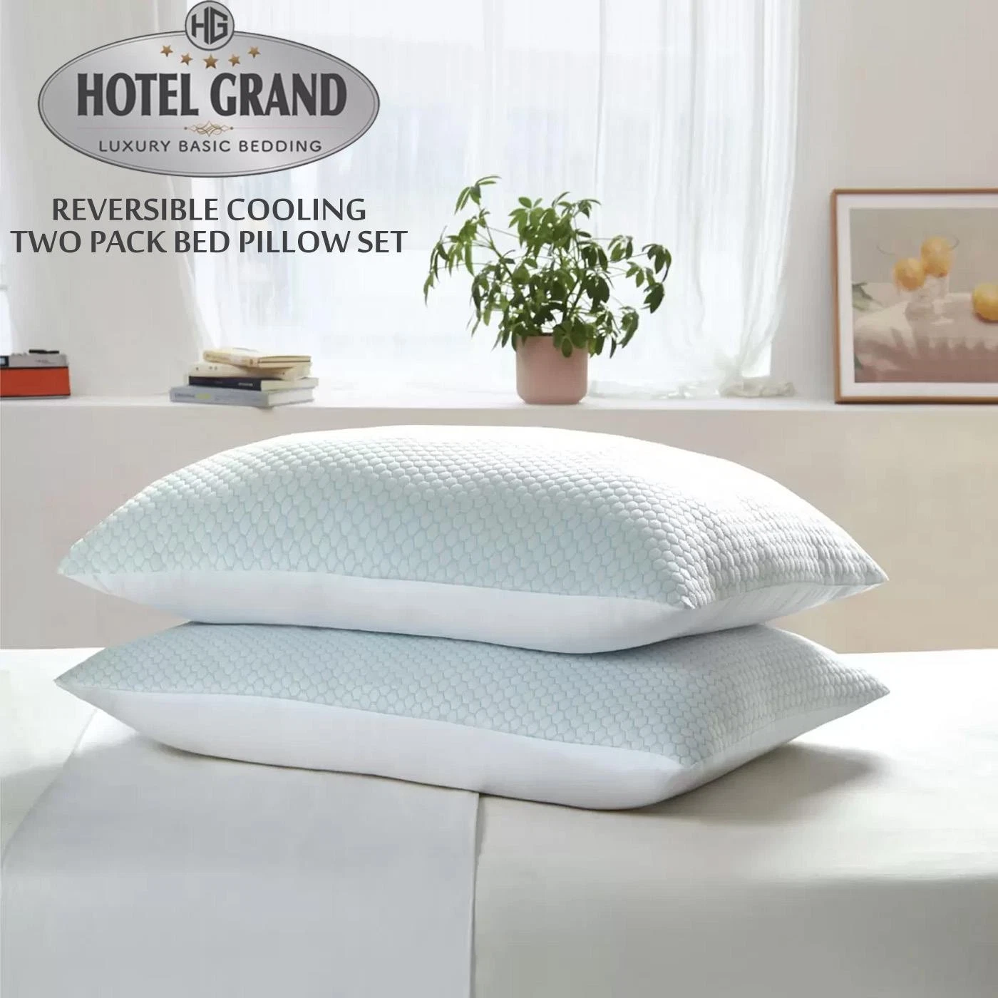 Hotel Grand Reversible Cooling Bed Pillow Summer/W